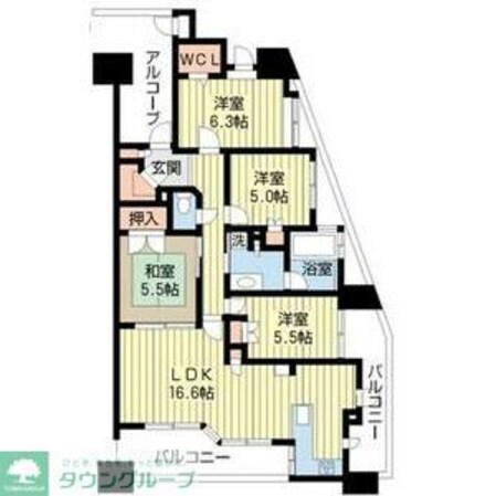 グランカーサ上前津の物件間取画像